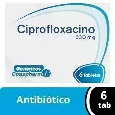 CIPROFLOXACINO 500 MG CJA X 6 TAB COASPHARMA