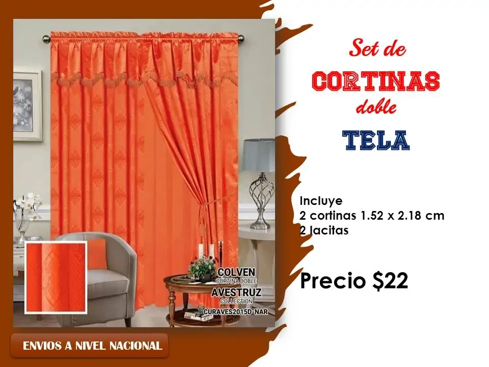 Set de dos cortinas  para puerta  4