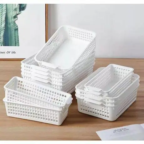 Canasto plastico blanco 