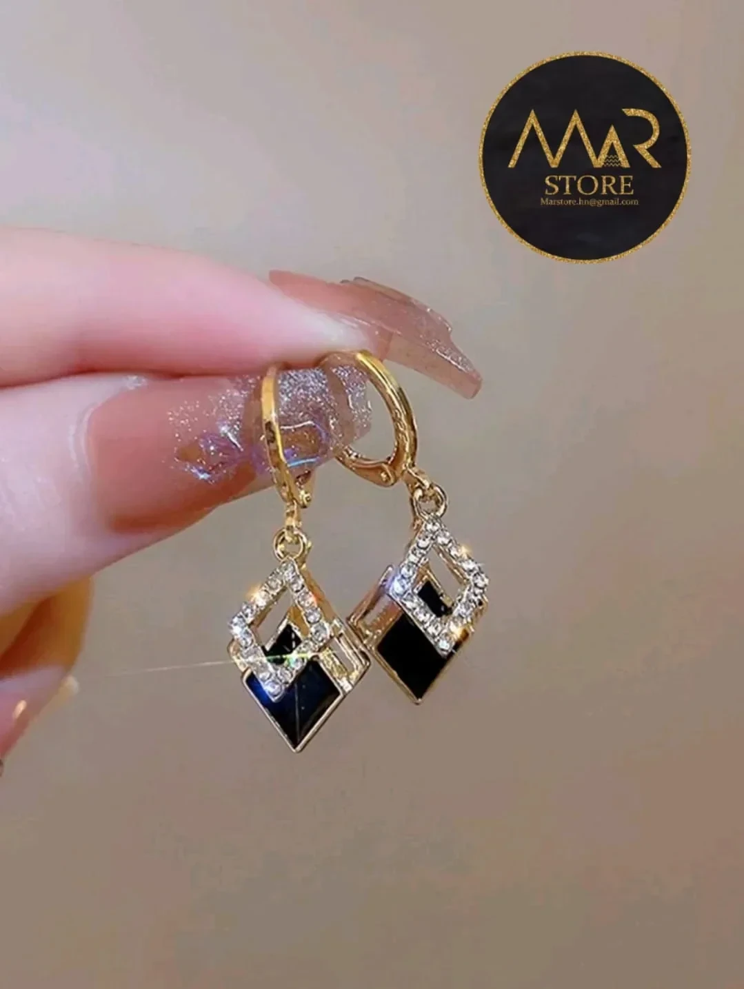 Pendientes de Aleación con zirconia 