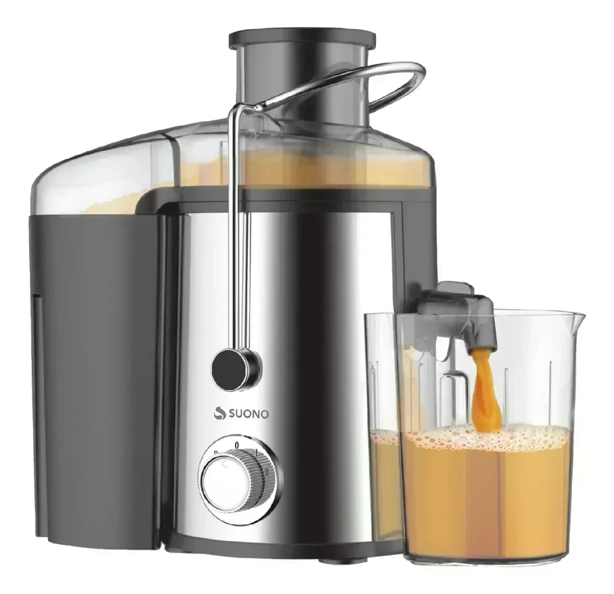 Juguera extractor electrica Suono 500w 750 Ml Color Plateado 2