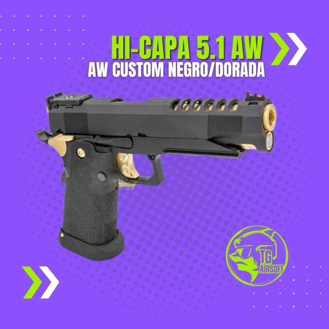 HI-CAPA AW CUSTOM NEGRA/DORADA
