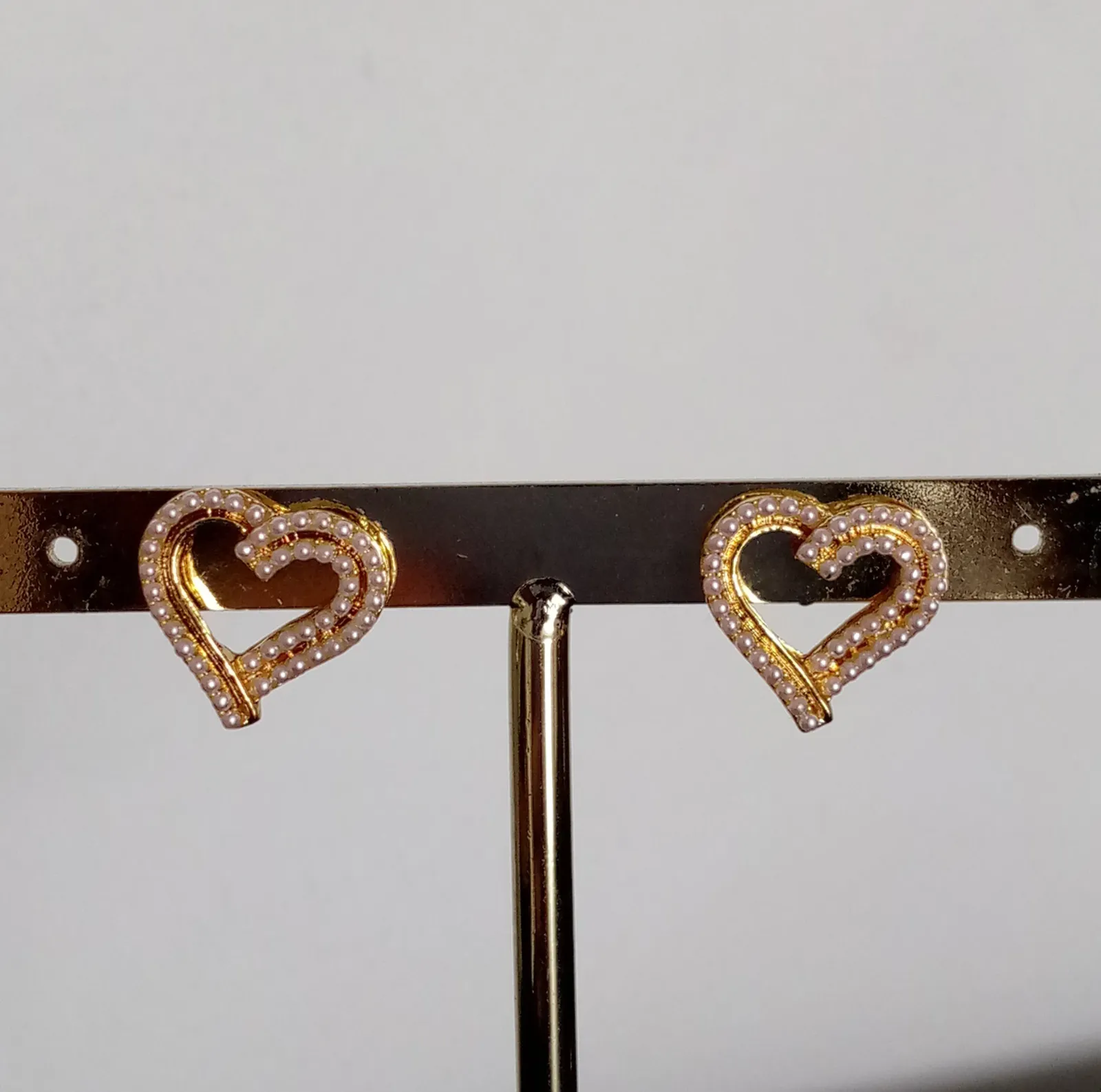 Topo corazón mini perlas