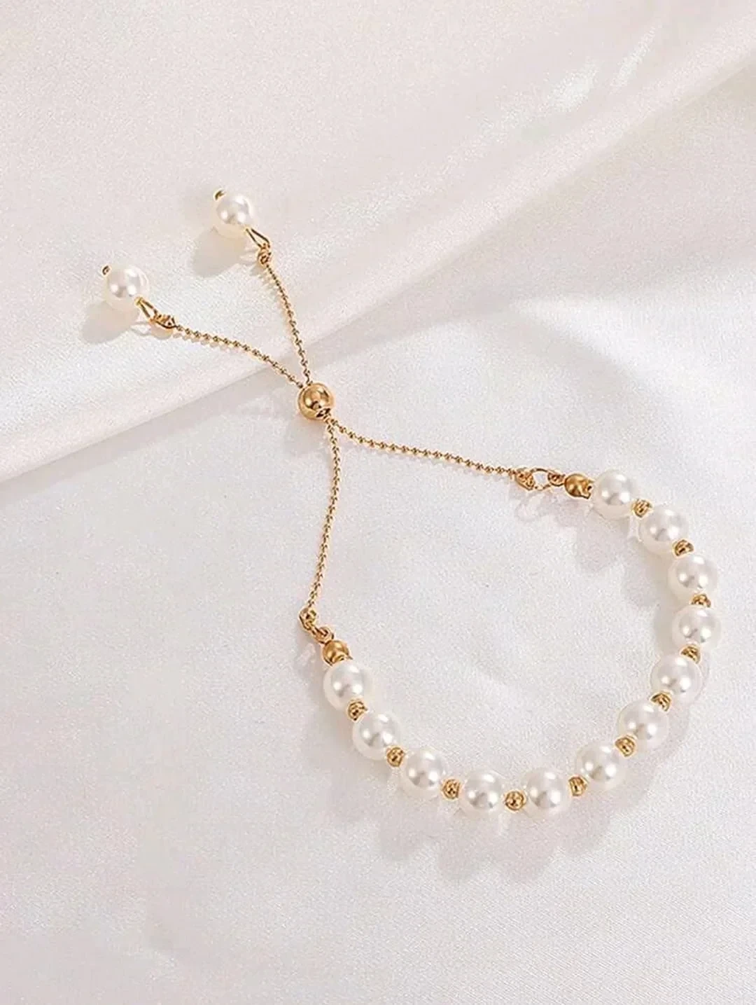 Brazalete en aleación y perla  2