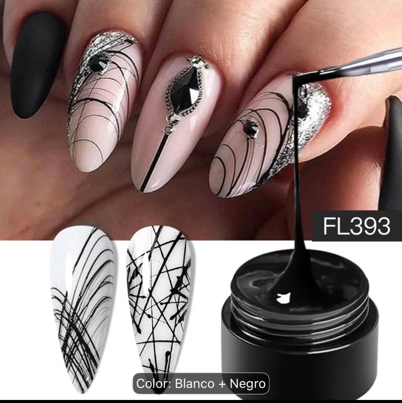 lumera beuty gel spider fl393 negro