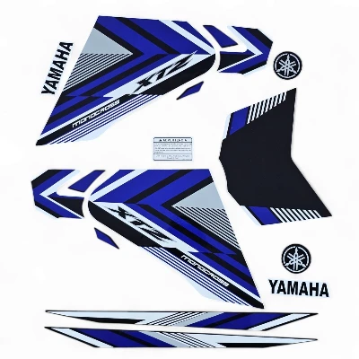 Xtz 125 Calcomanias 2021 lineas azul negro blanco