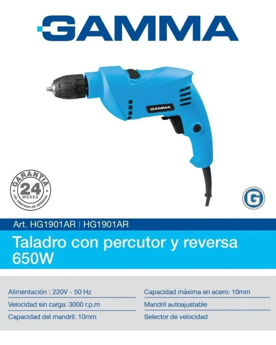 Taladro de impacto Gamma G1905ar 650w 