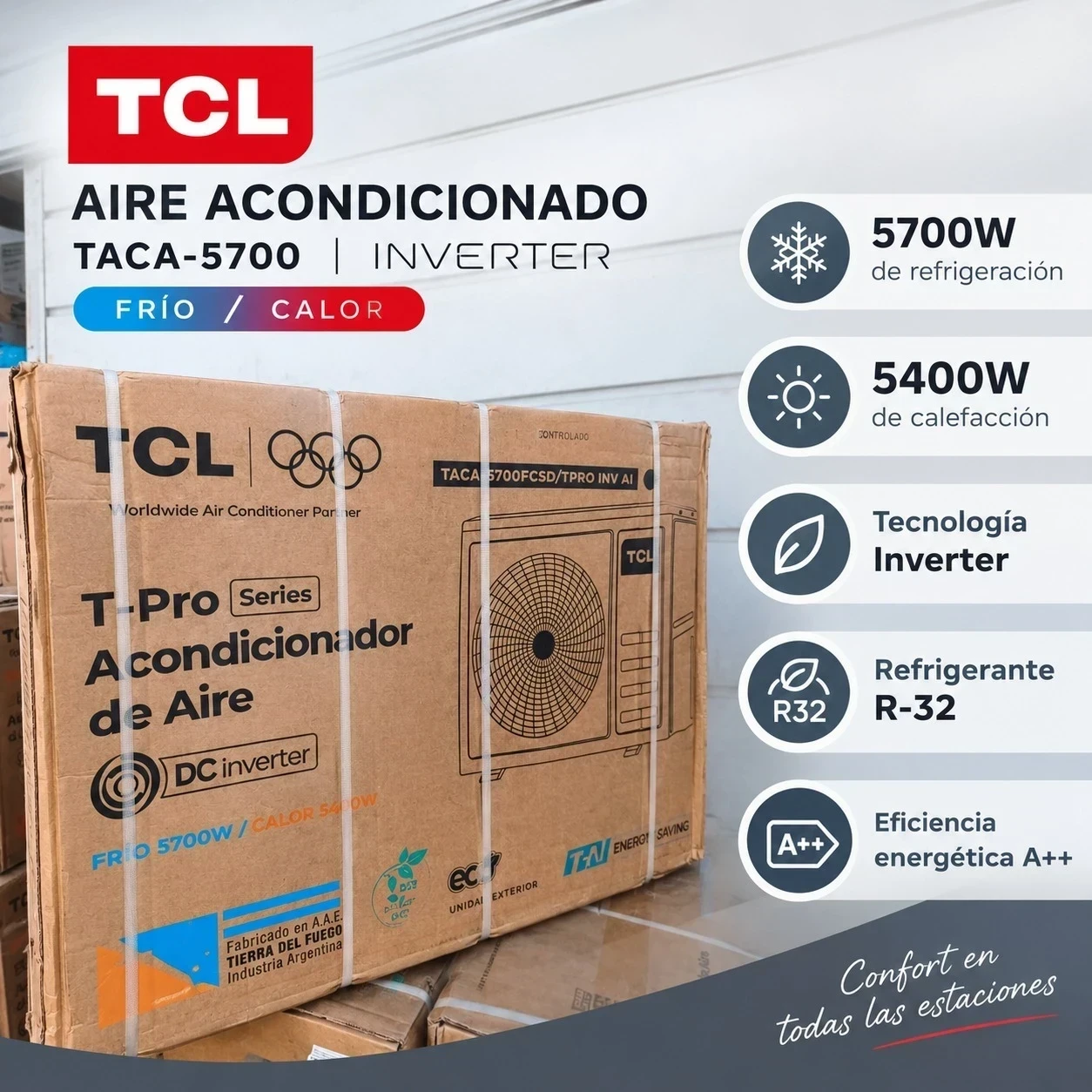 AIRE ACONDICIONADO TCL TACA-5700 INVERTER