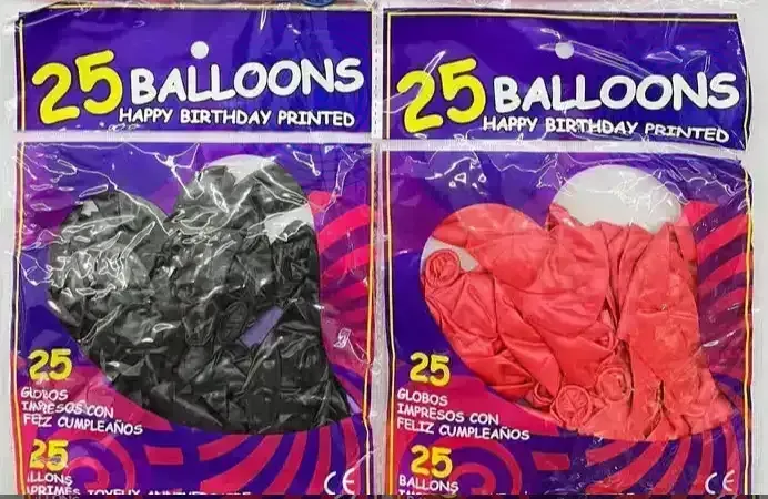 Globo latex perlado liso 9" económico x 25 unidades 