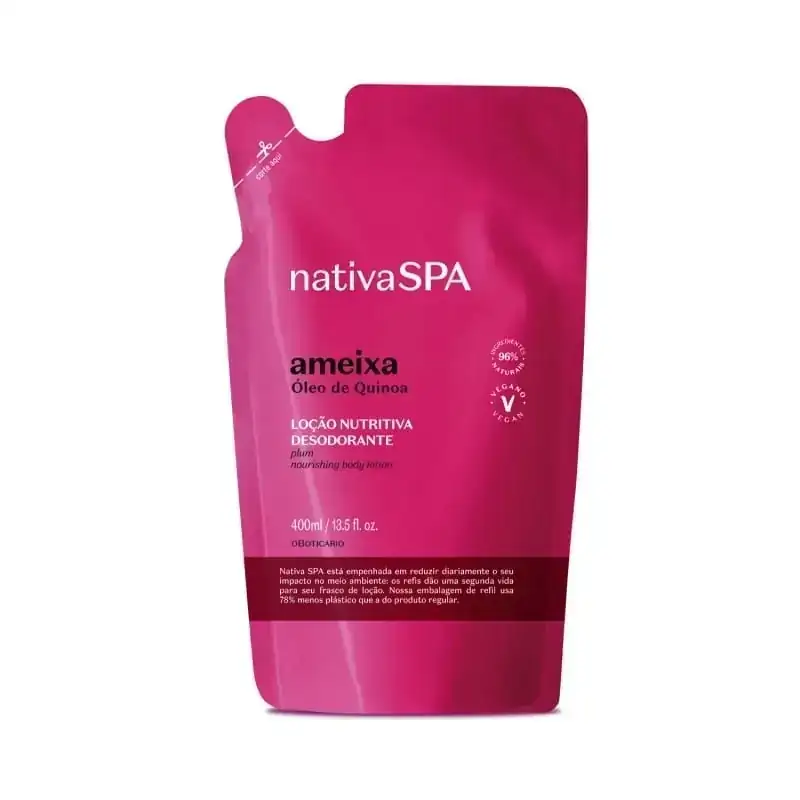 Recarga Nativa SPA Loción Hidratante Corporal Ameixa, 400ml