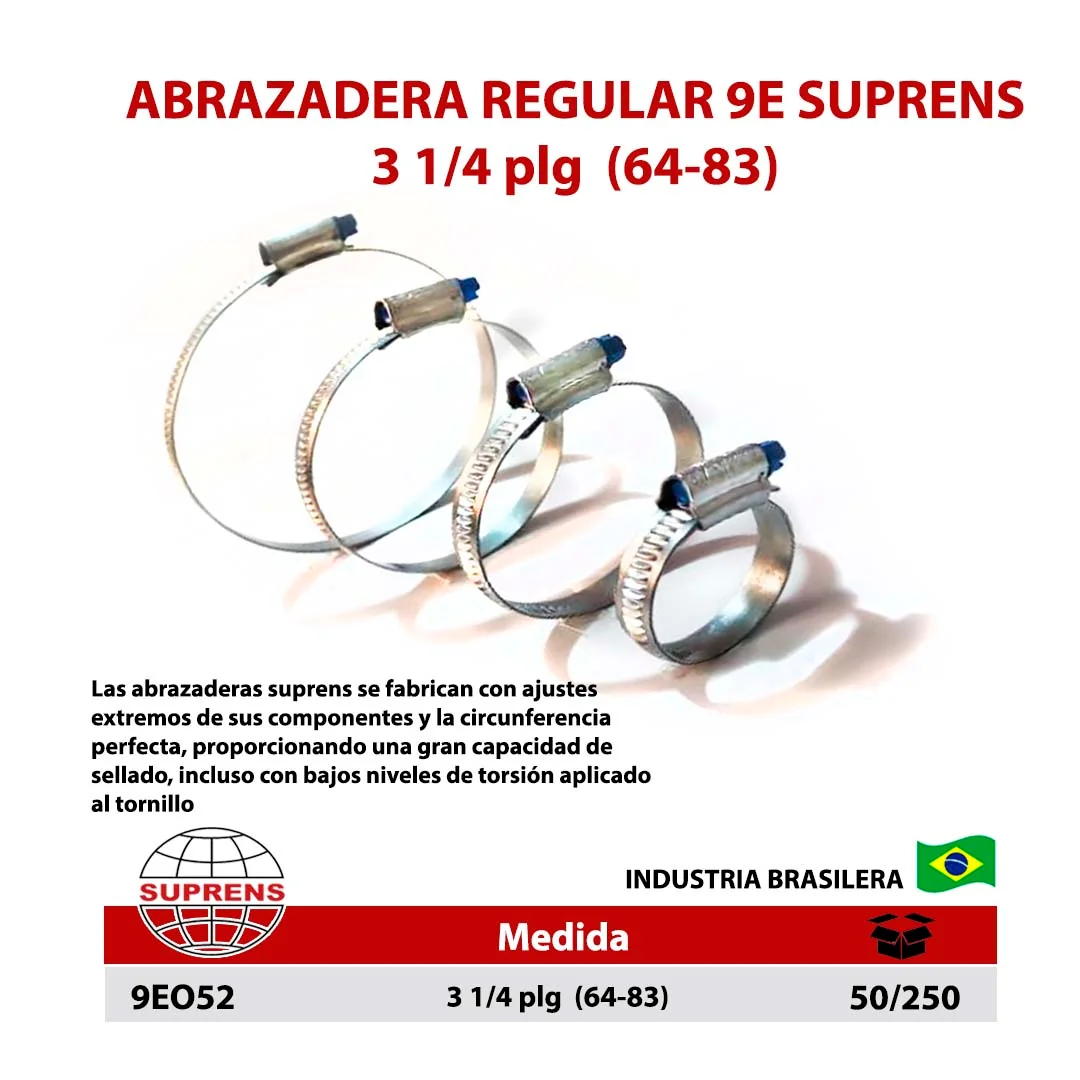 ABRAZADERA Estampada 9E SUPRENS 3 1/4" (64-83)