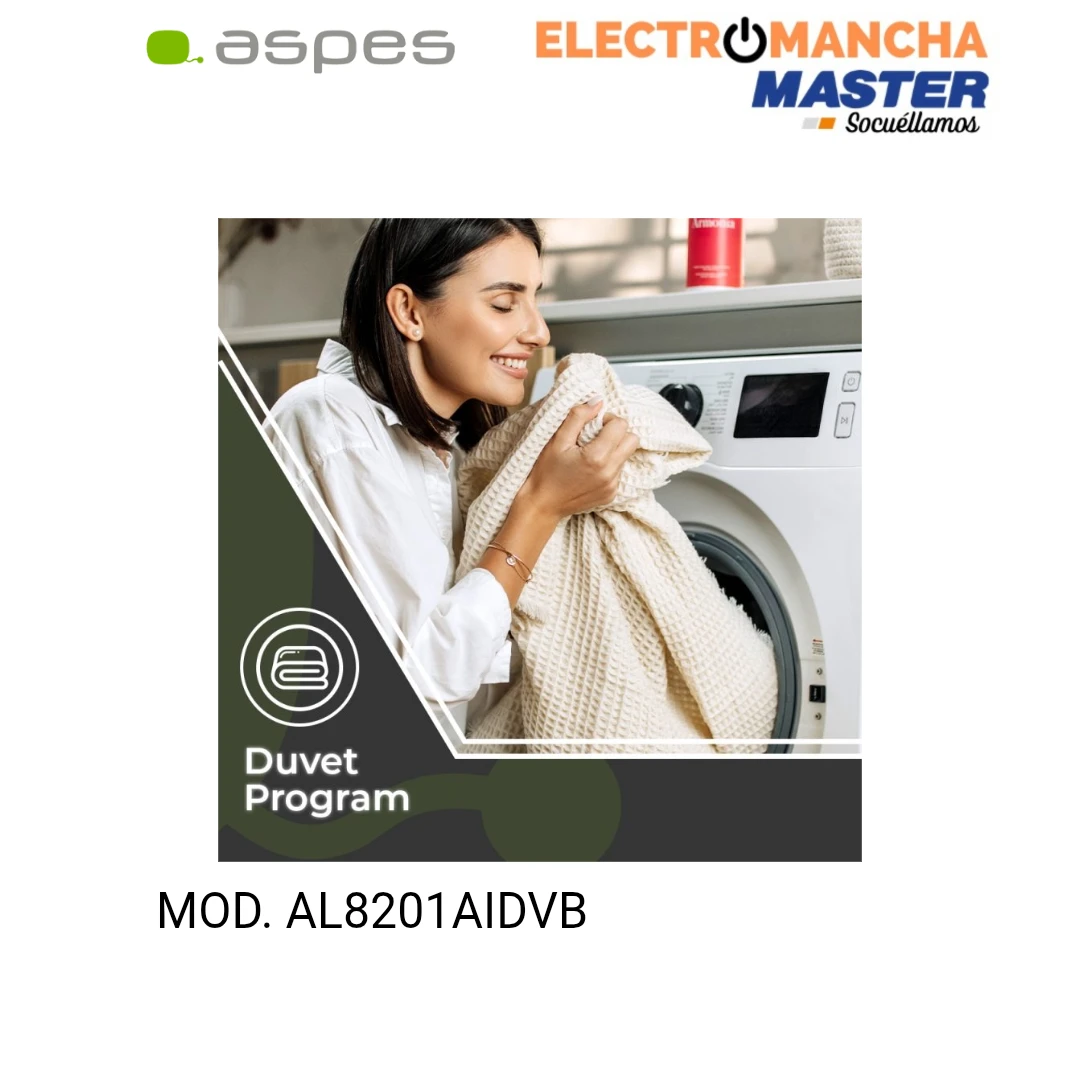 LAVADORA ASPES AL8201AIDVB 8 KILOS 1200 RPM  CLASE A 5