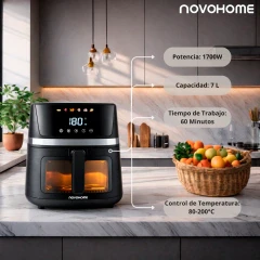 FREIDORA DE AIRE NOVOHOME 7LTS DIGITAL C/VISOR 3