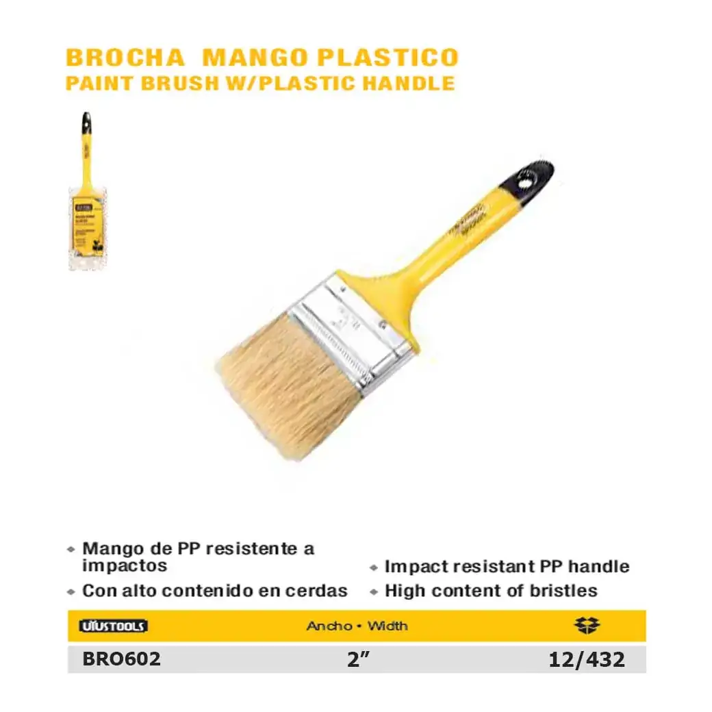 BROCHA MANGO PLASTICO UYUST 2"