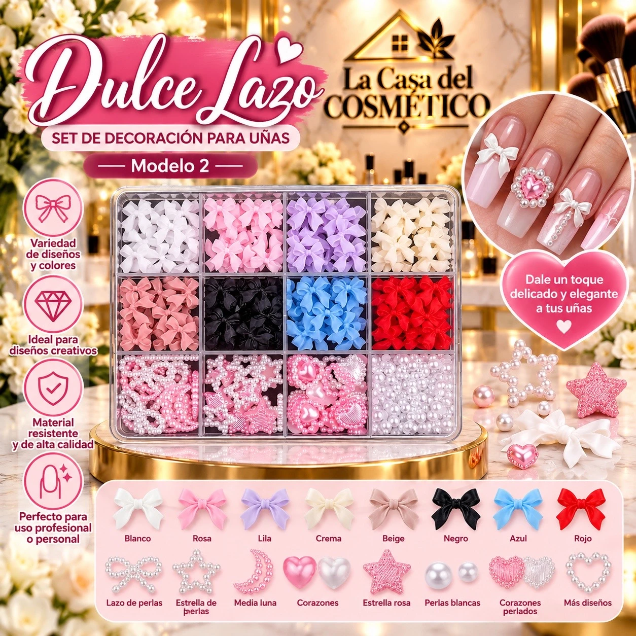 lumera set decoracion dulce lazo