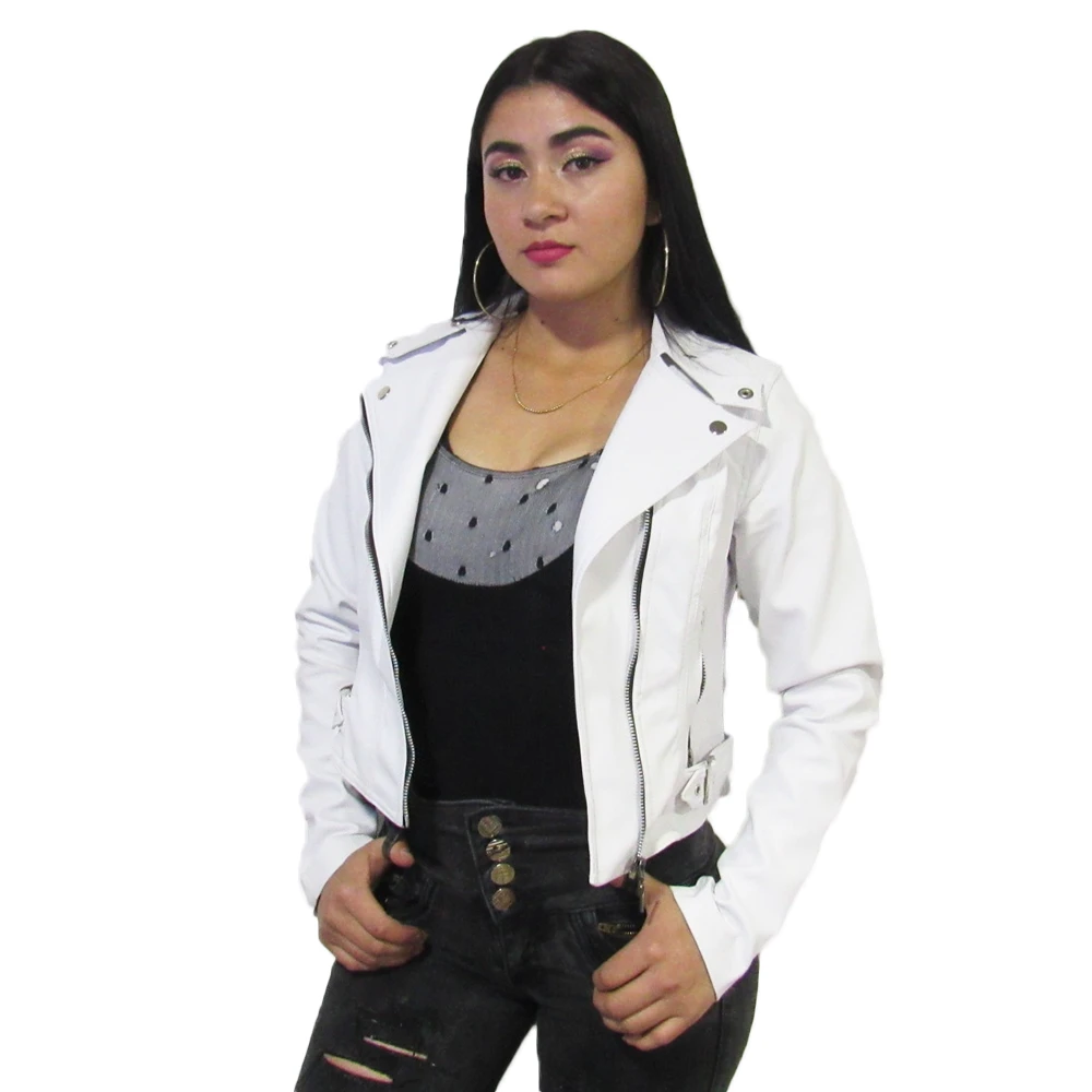 Chaqueta corta para Dama en cuero tex 7