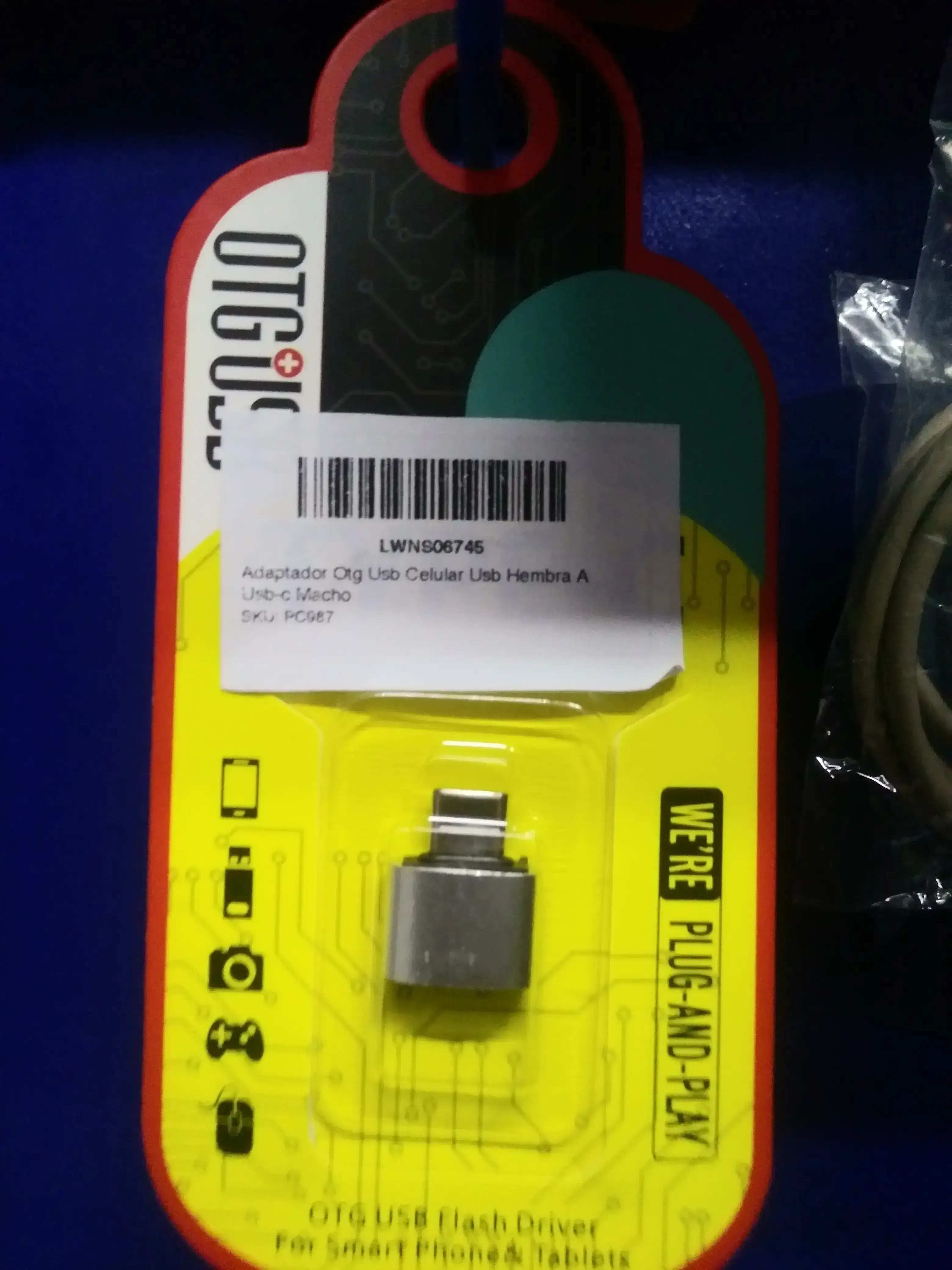 Adaptador Otg Usb Celular Usb Hembra A Usb-c Macho