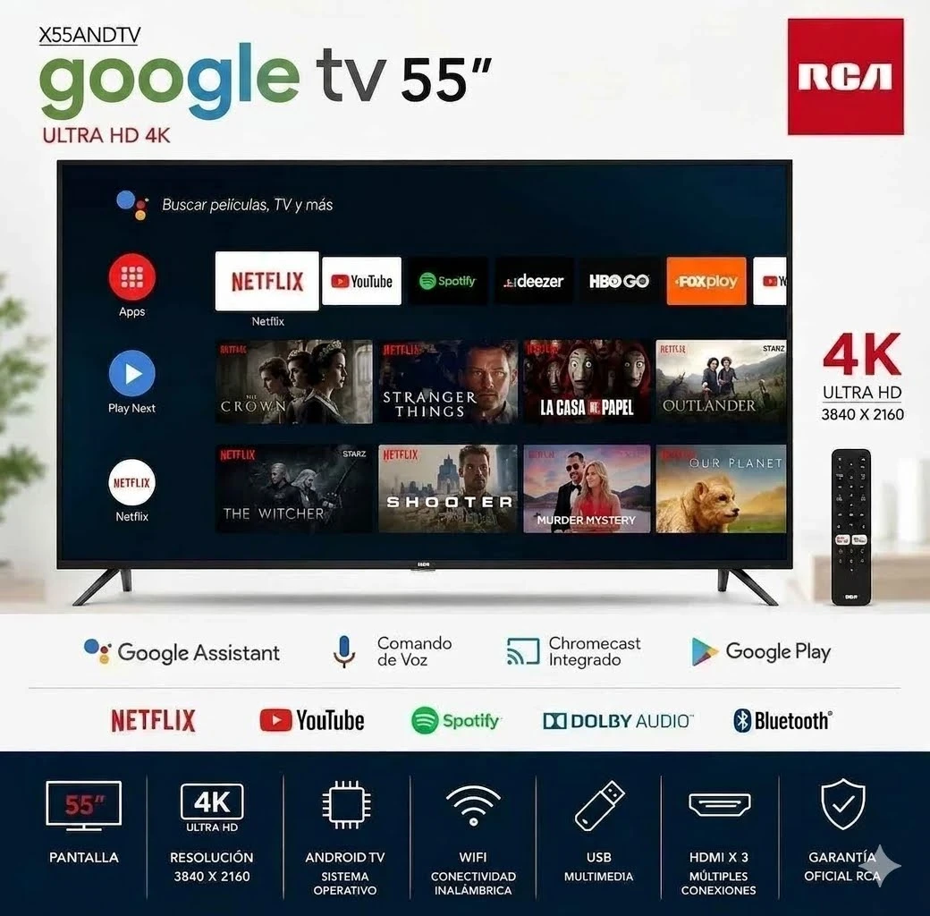 Smart TV RCA 55" Google TV