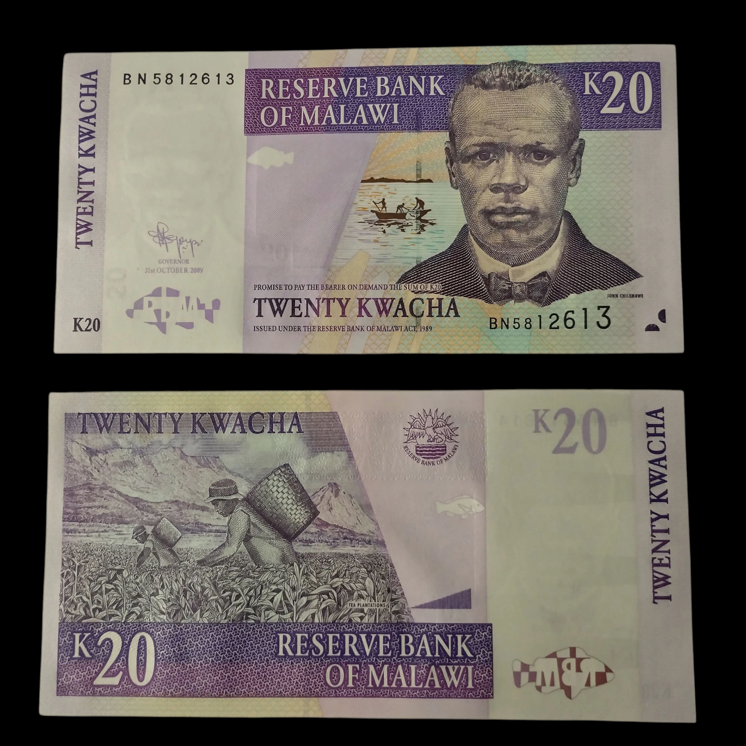 • Malawi 20 kwacha UNC