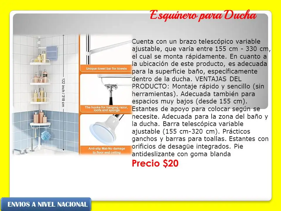Esquinero para ducha 4