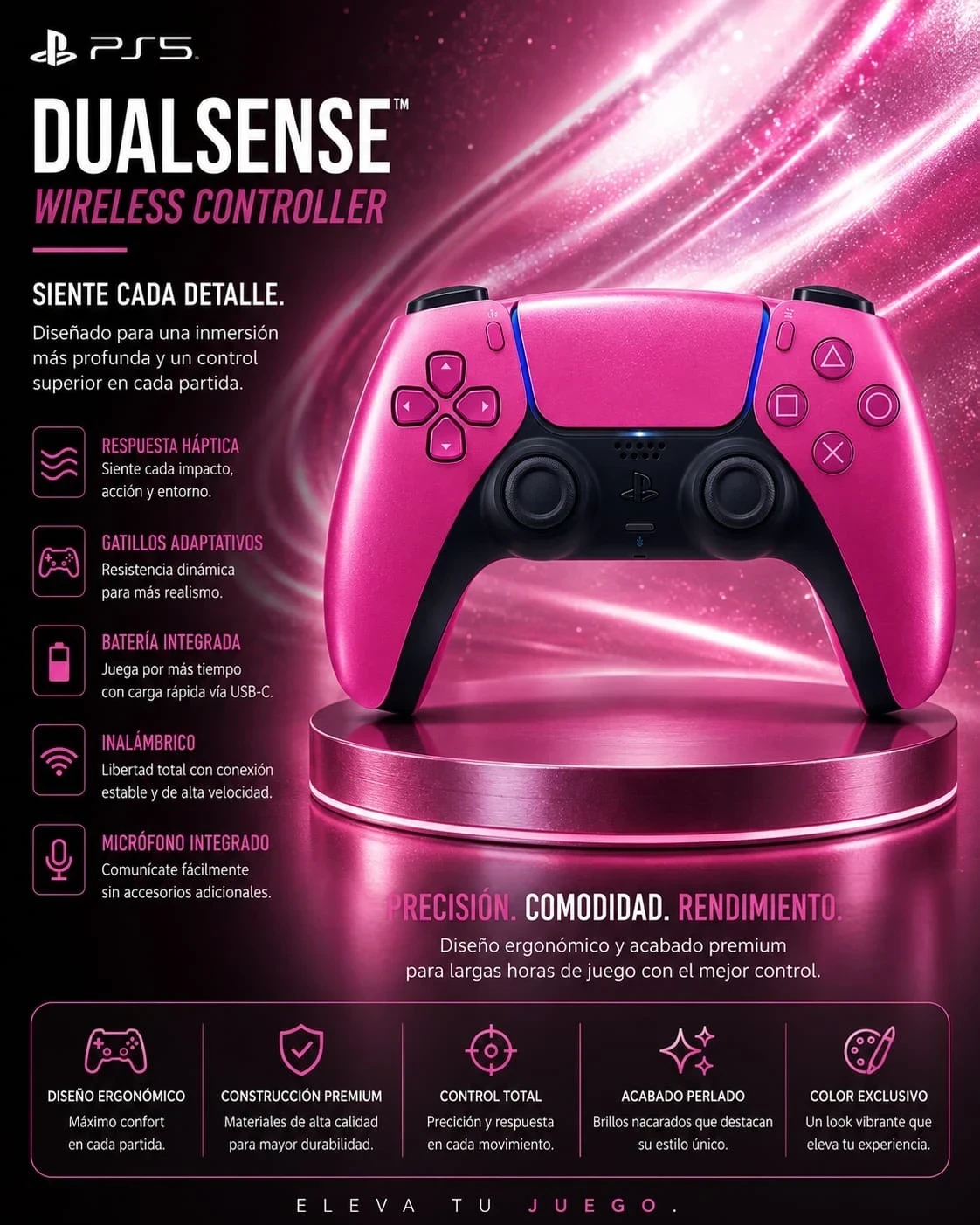 JOYSTICK PS5 DUALSENSE NOVA PINK