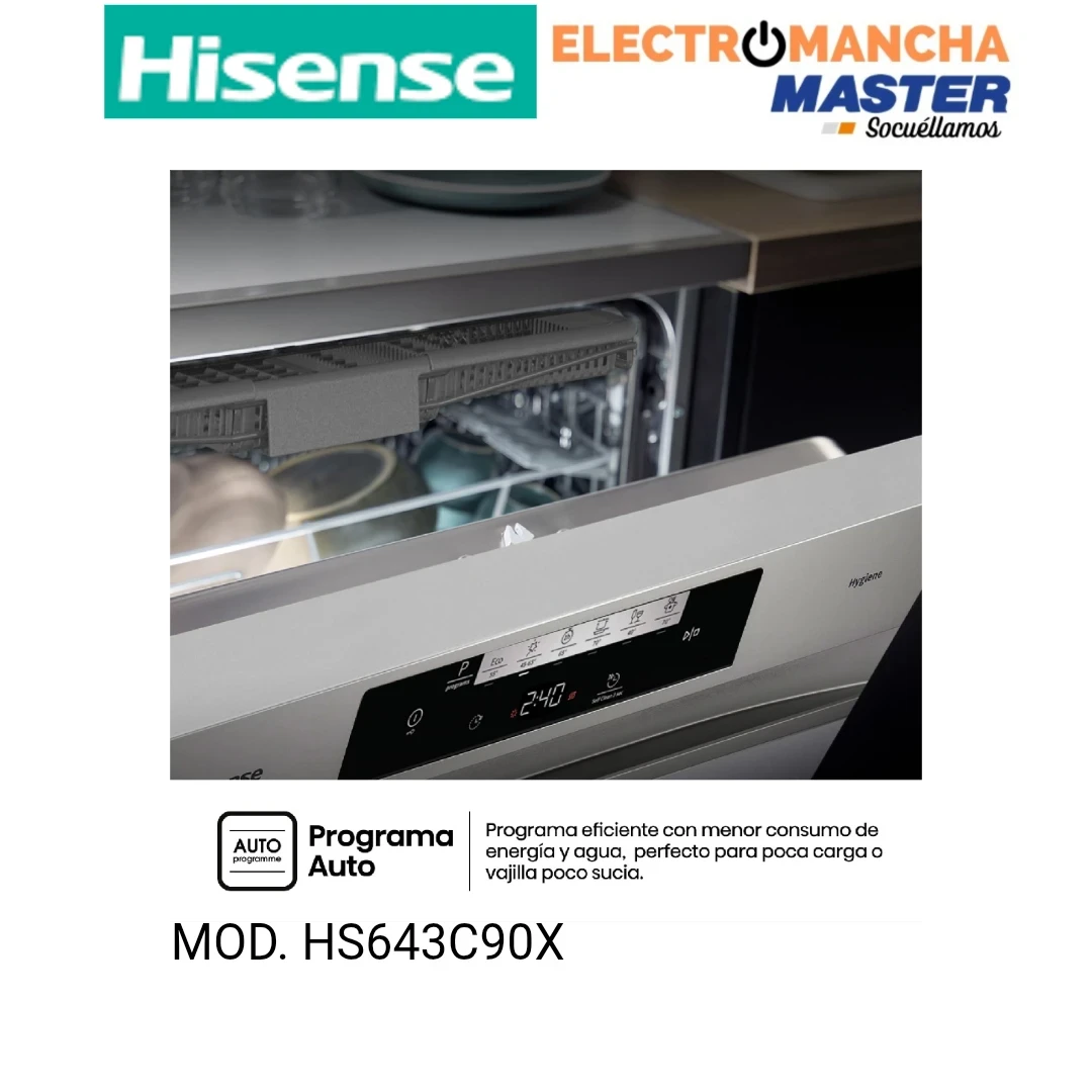 LAVAVAJILLAS HISENSE HS643C90X INOX 3 BANDEJA C 5