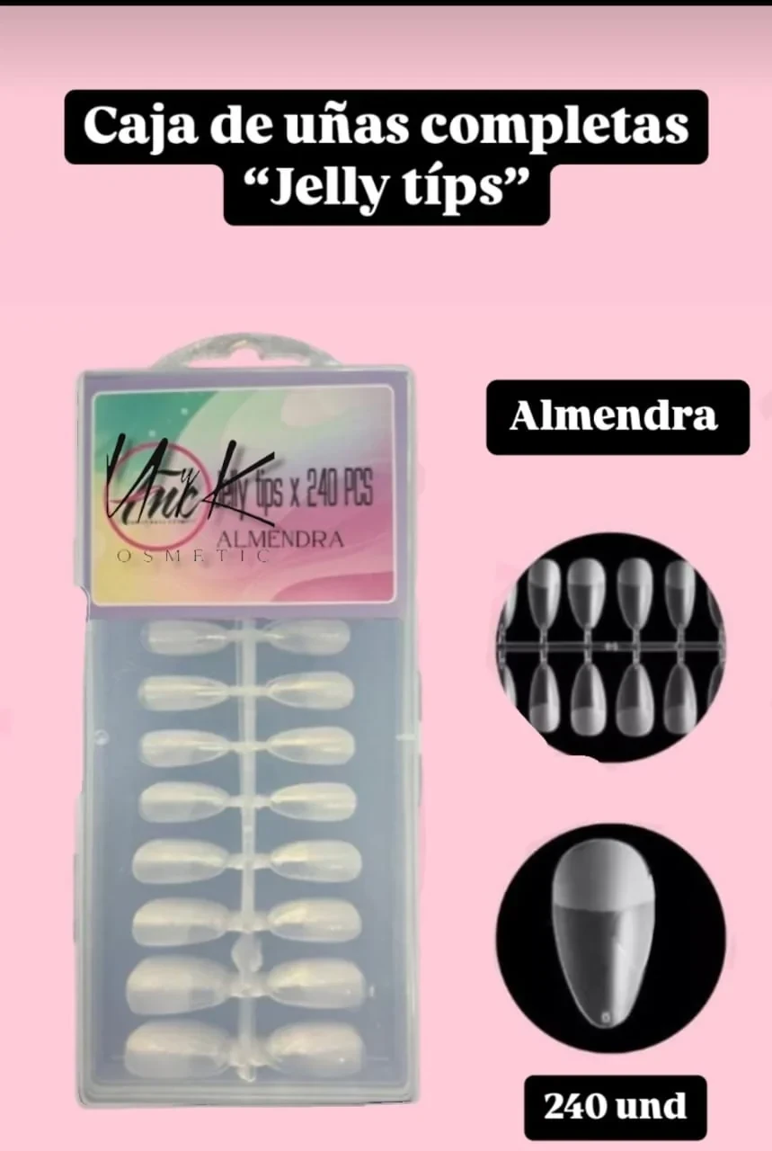 myk uña press on x240 pcs almendra