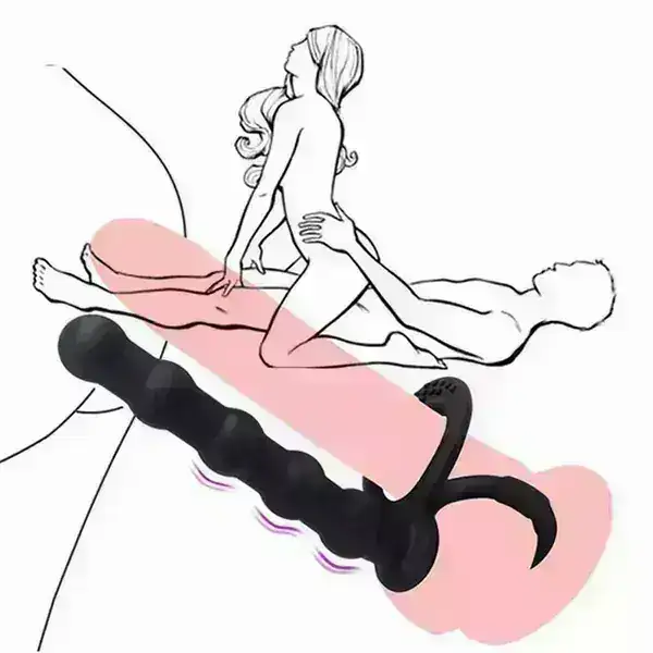 Doble Anillo con dildo A008
