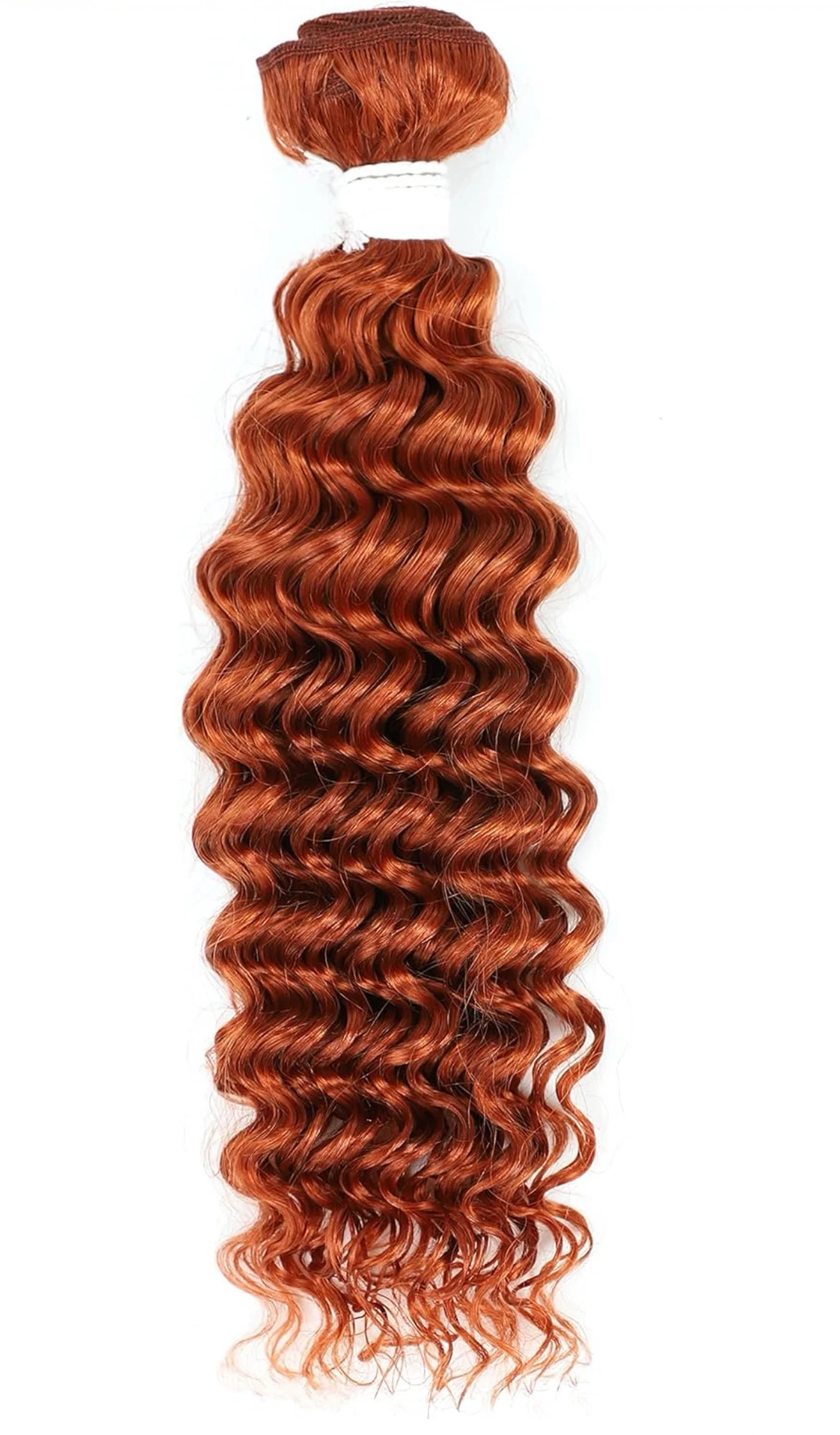 Paquetes de cabello humano virgen brasileño de color jengibre, 100g, 1 paquete de extensiones de cabello rizado naranja quemado, 22 pulgadas 2