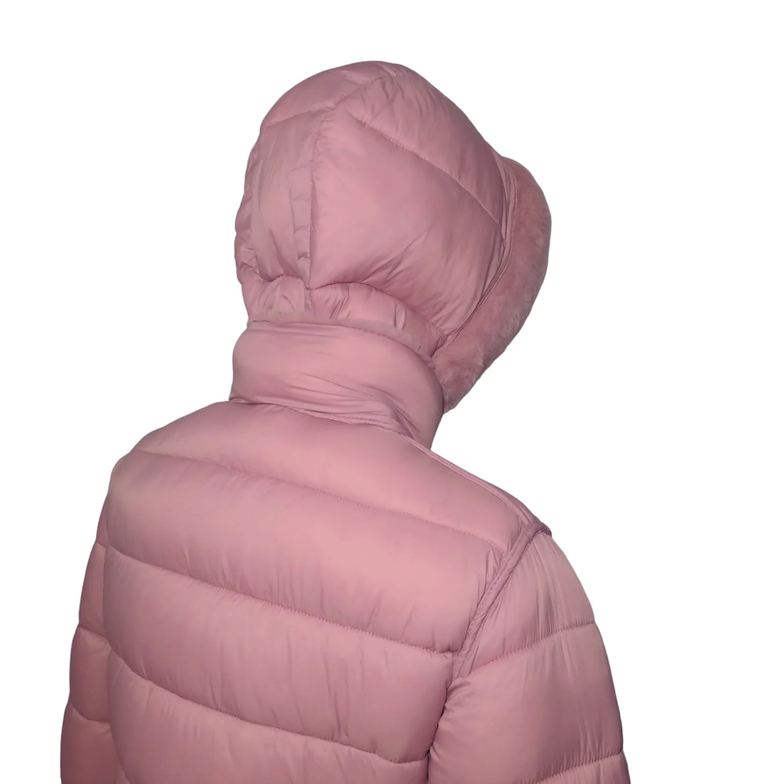 Chamarra doble vista rosa de pelo 7