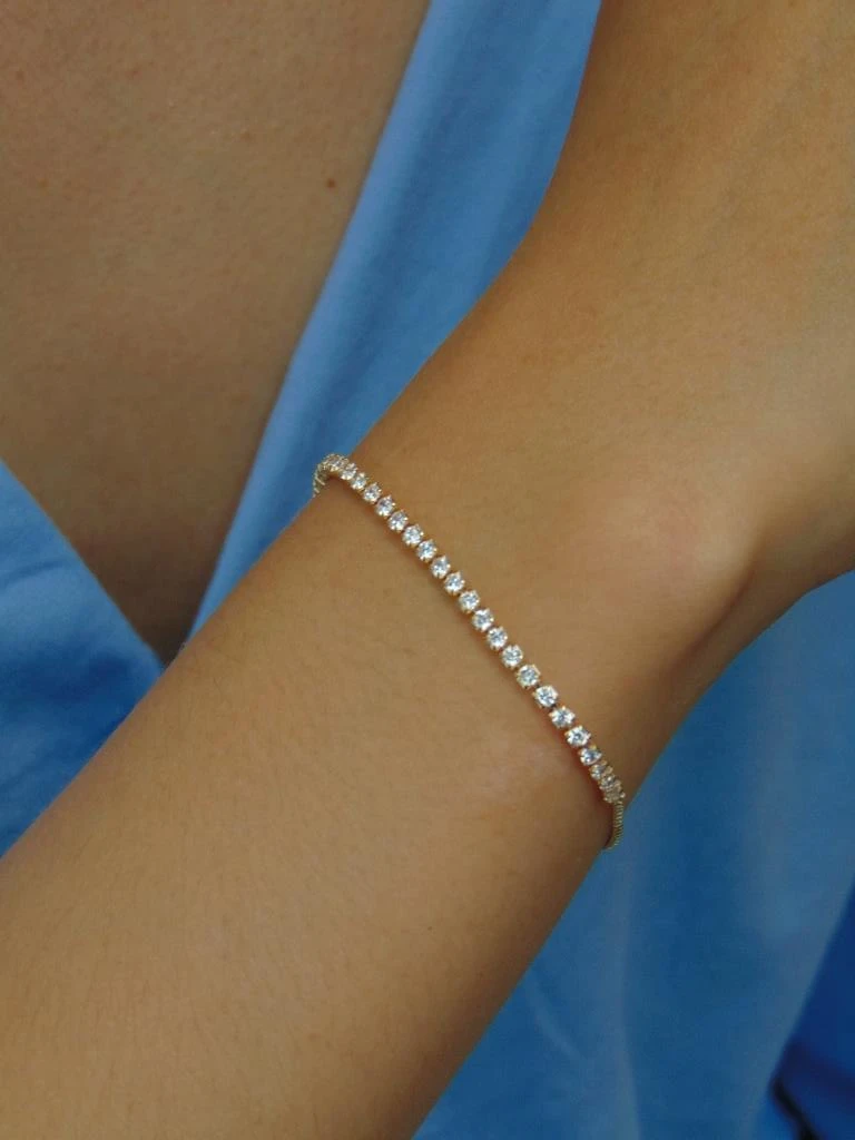 PULSERA ORO LAMINADO 18K DELGADA TENNIS AJUSTABLE