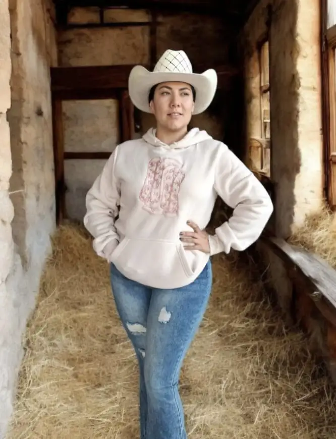 SUDADERA VAQUERA BORDADA UNISEX 