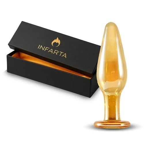 Glass Anal Plug Aurum