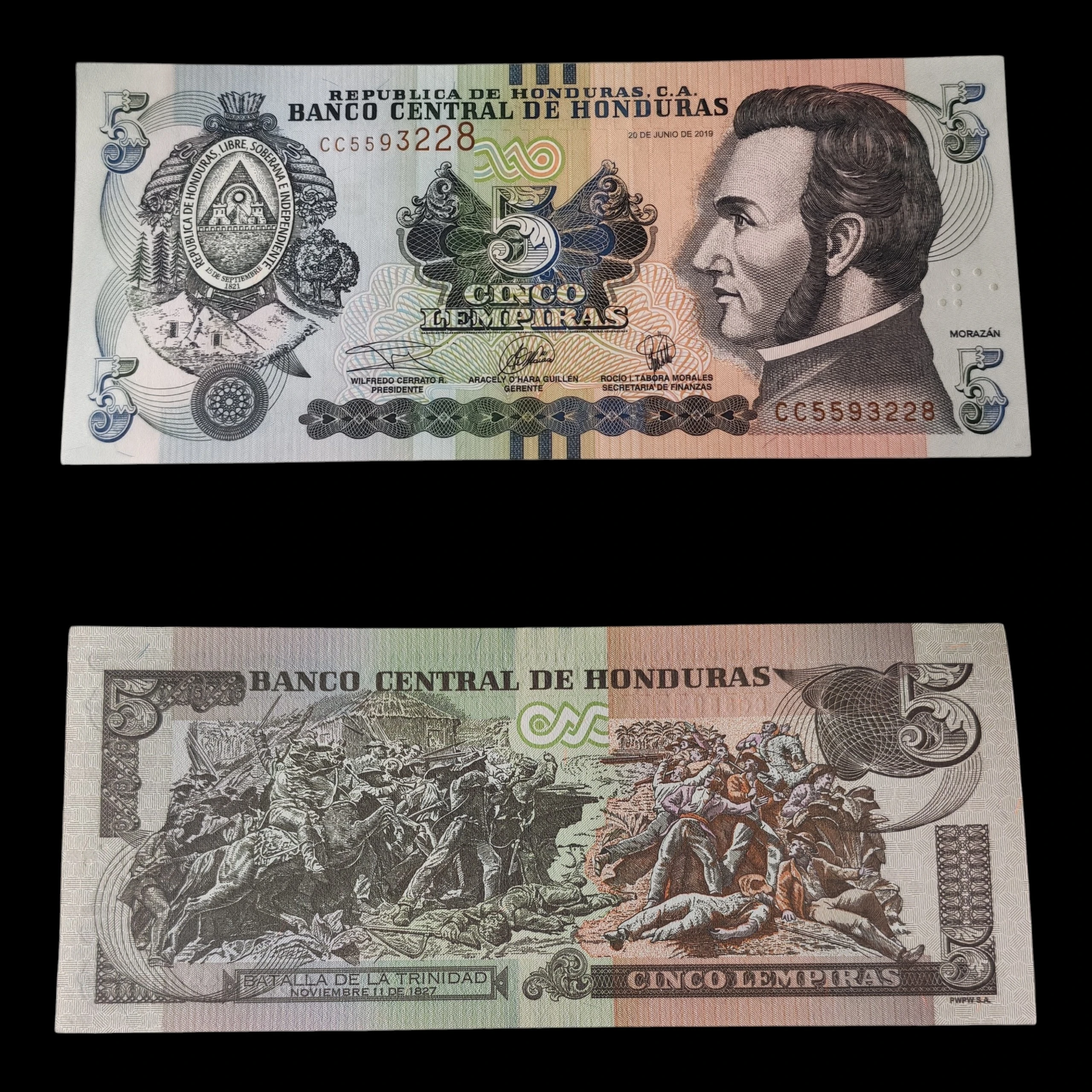 ° Honduras 5 lempiras UNC