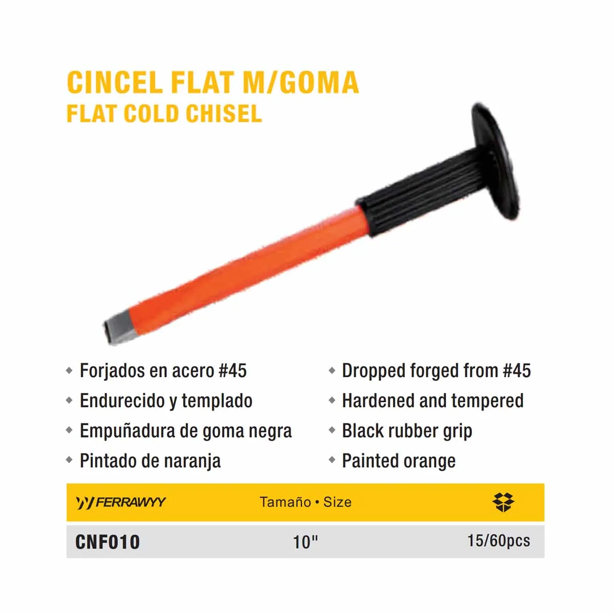 CINCEL PLANO M/GOMA UYUST 10 "