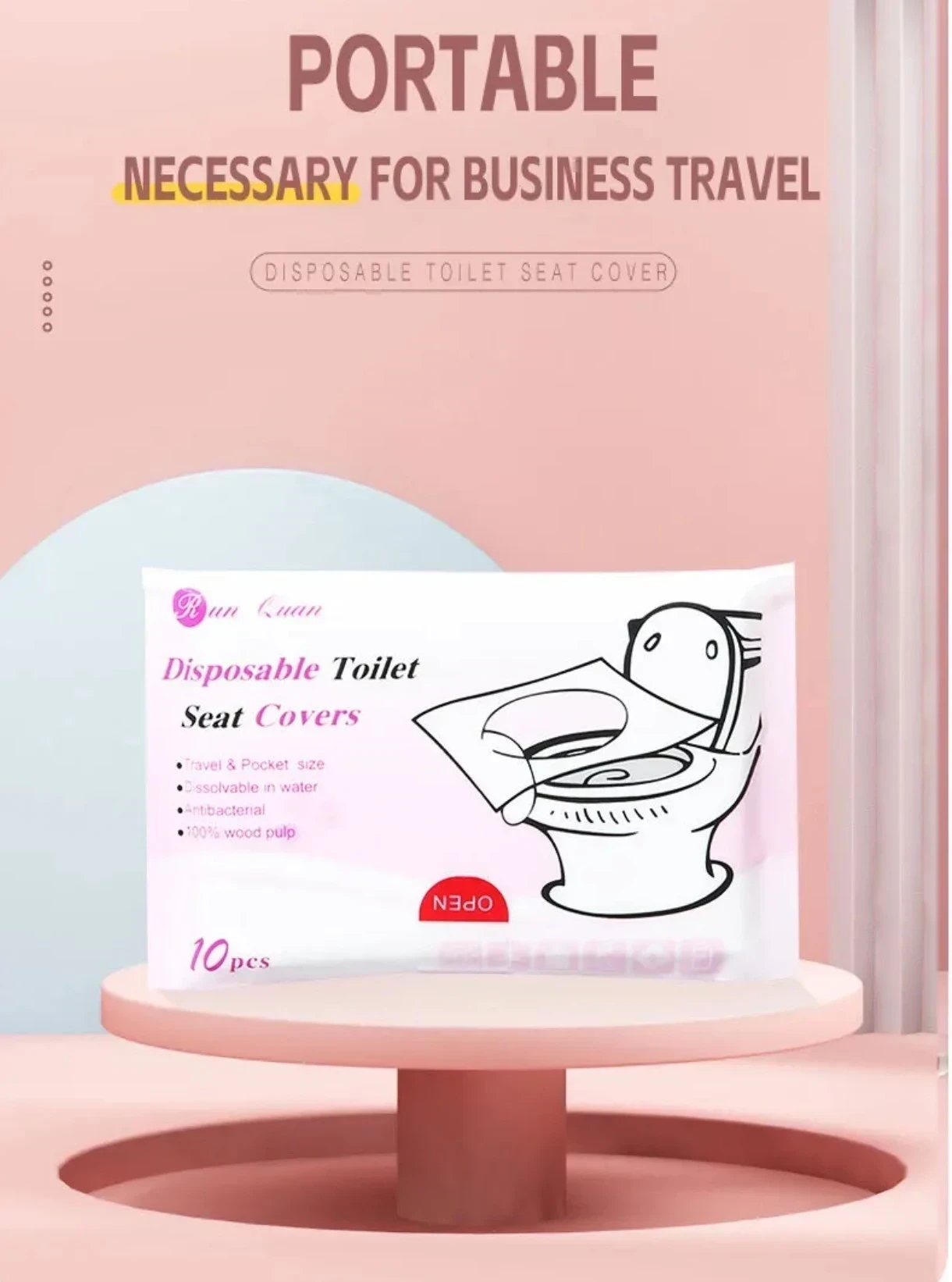 💖 cubiertas de asiento de papel soluble para inodoro ( en cada paquetito viene 10 unidades) 💖