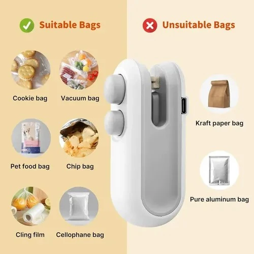 Mini Máquina Selladora Portátil Sellador Bolsa Alimento Usb 5