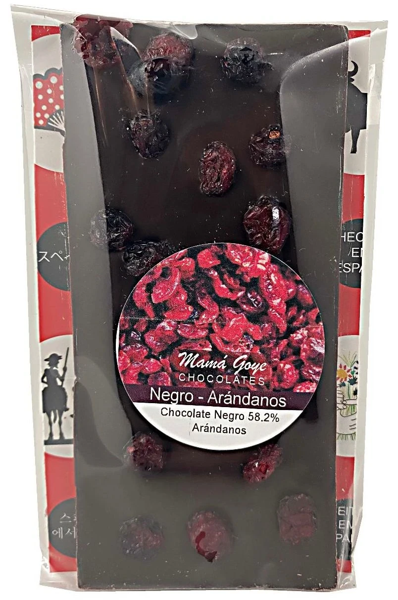 TABLETA CHOCO NEGRO  ARÁNDANOS 