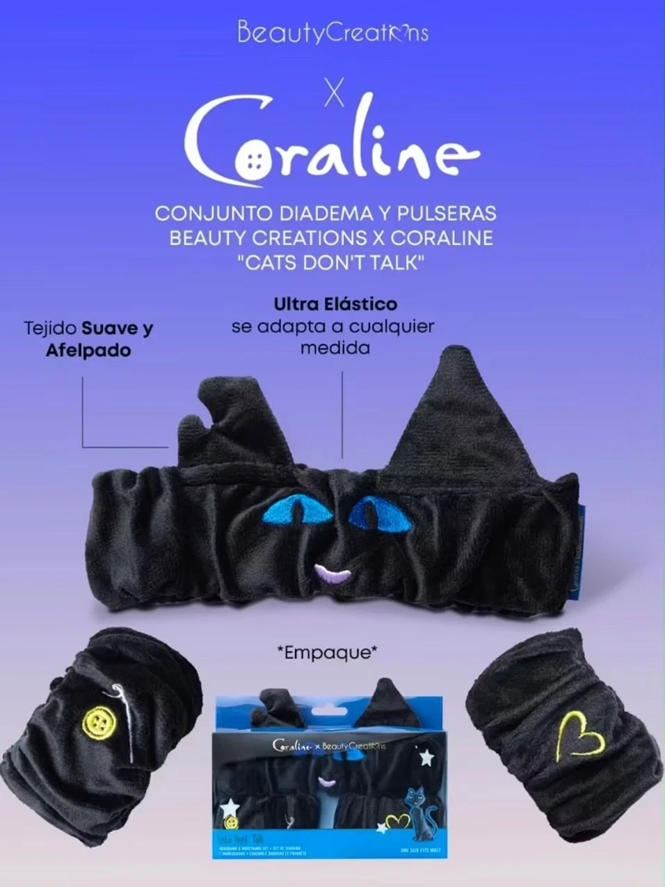 Diadema y muñequeras Coraline xbeauty creations