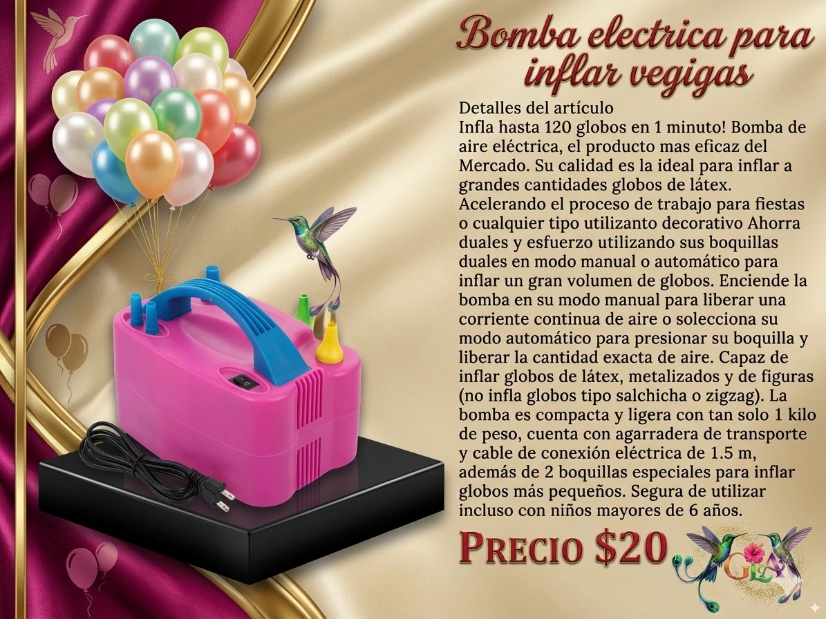 Bomba para inflar vejigas 