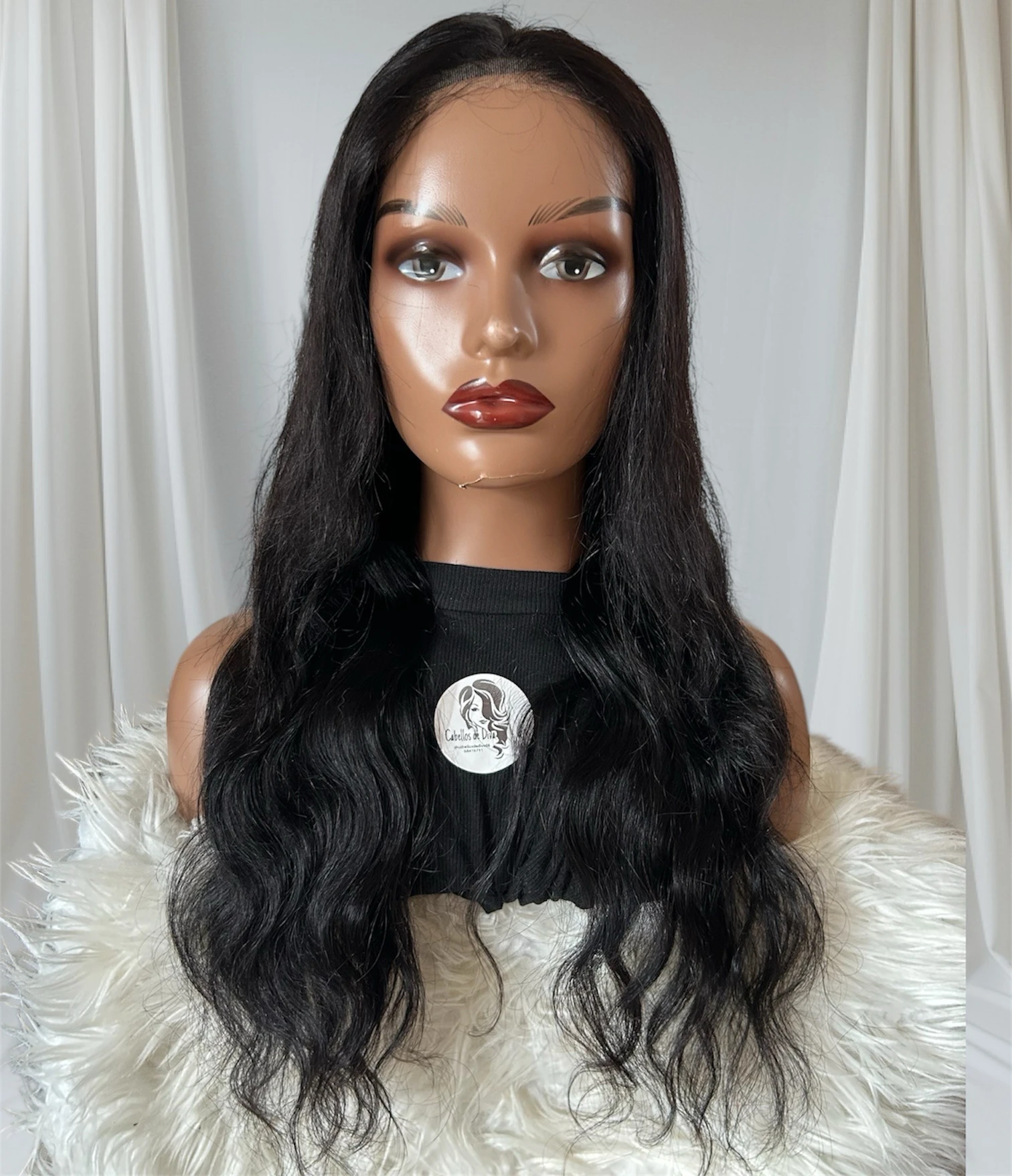 Peluca cabello humano 24 pulgadas, frontal lace HD 13x4  2