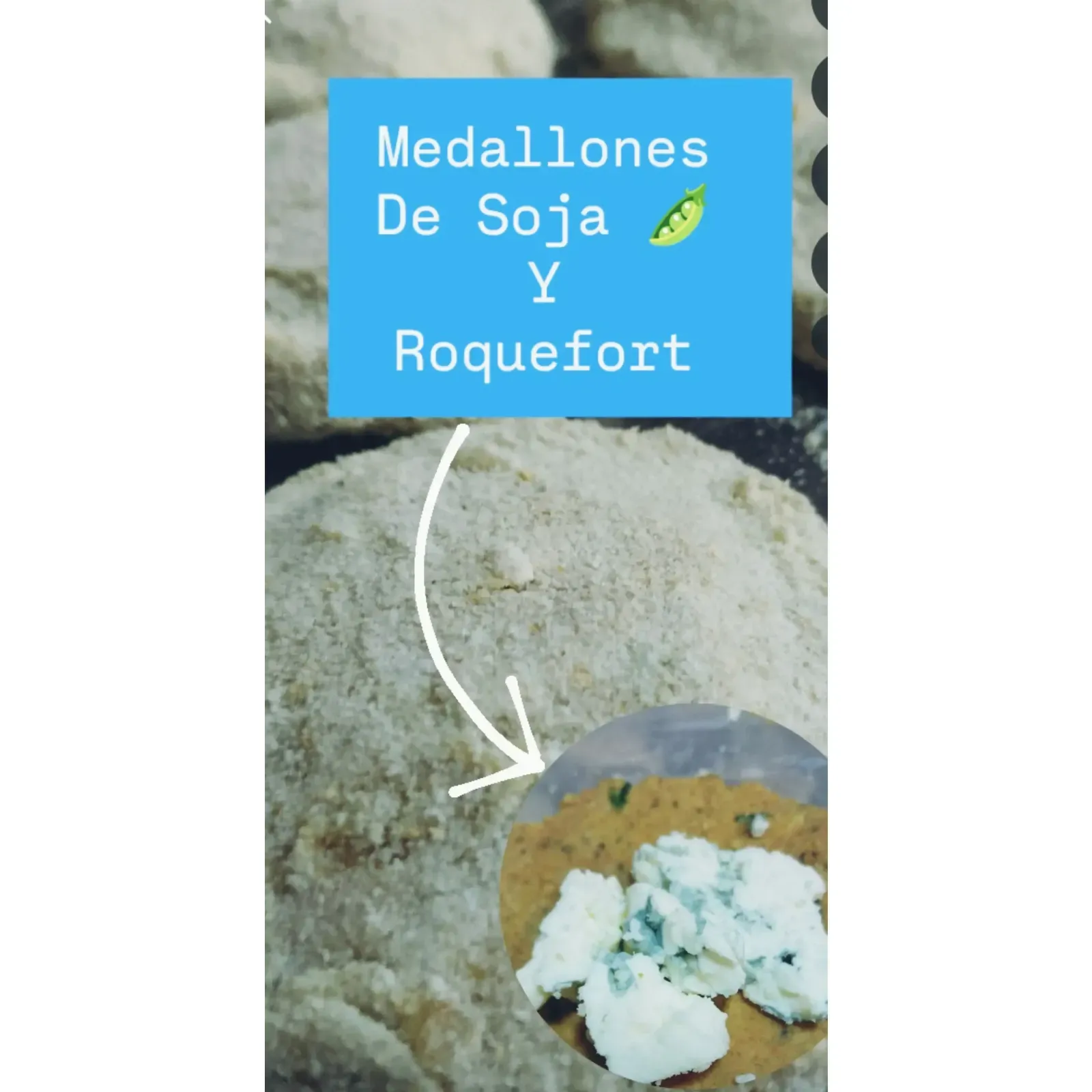 Medallones x 2 u. de soja rellenos con Roquefort