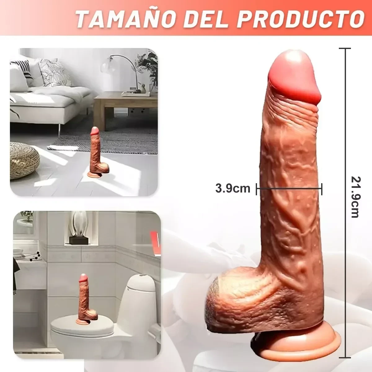 Consolador Silicona Realista Pene Inalámbrico telescopico 2