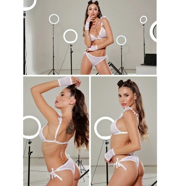 Conjunto blanco con moños