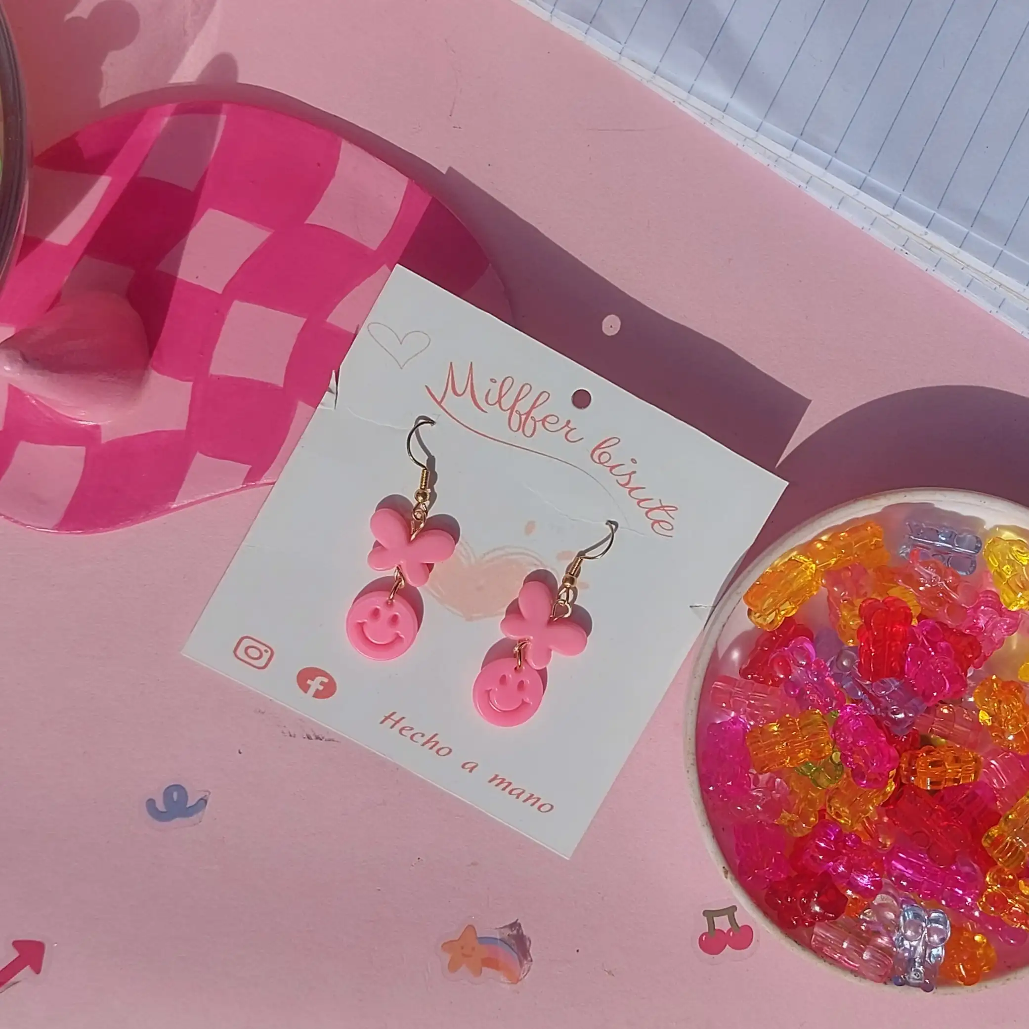 Aretes happy face  2