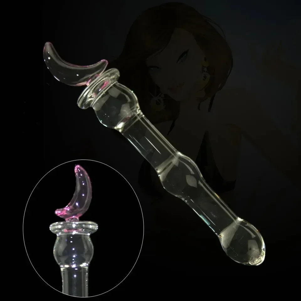 Crystal Glass Anal Plug Bear Star Moon Style  2