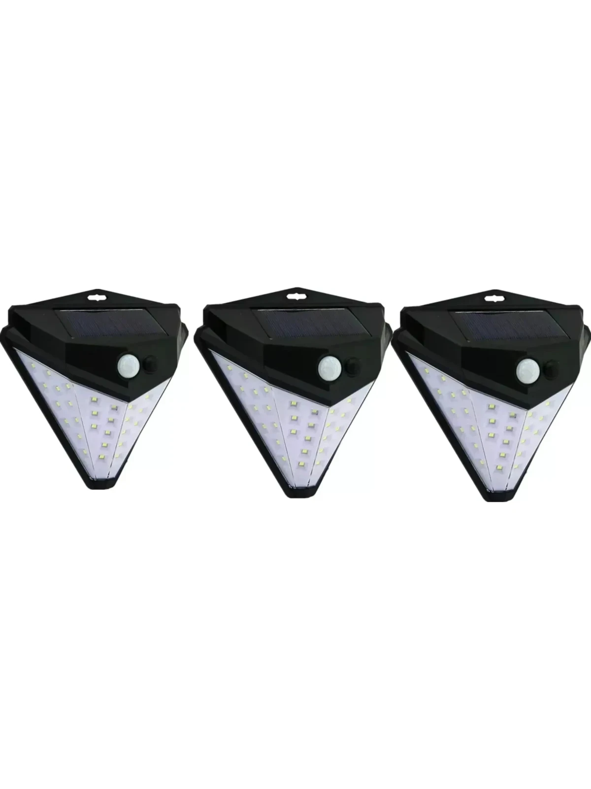 Pack X 3 Foco Solar 38 Led Sensor Movimiento Exterior