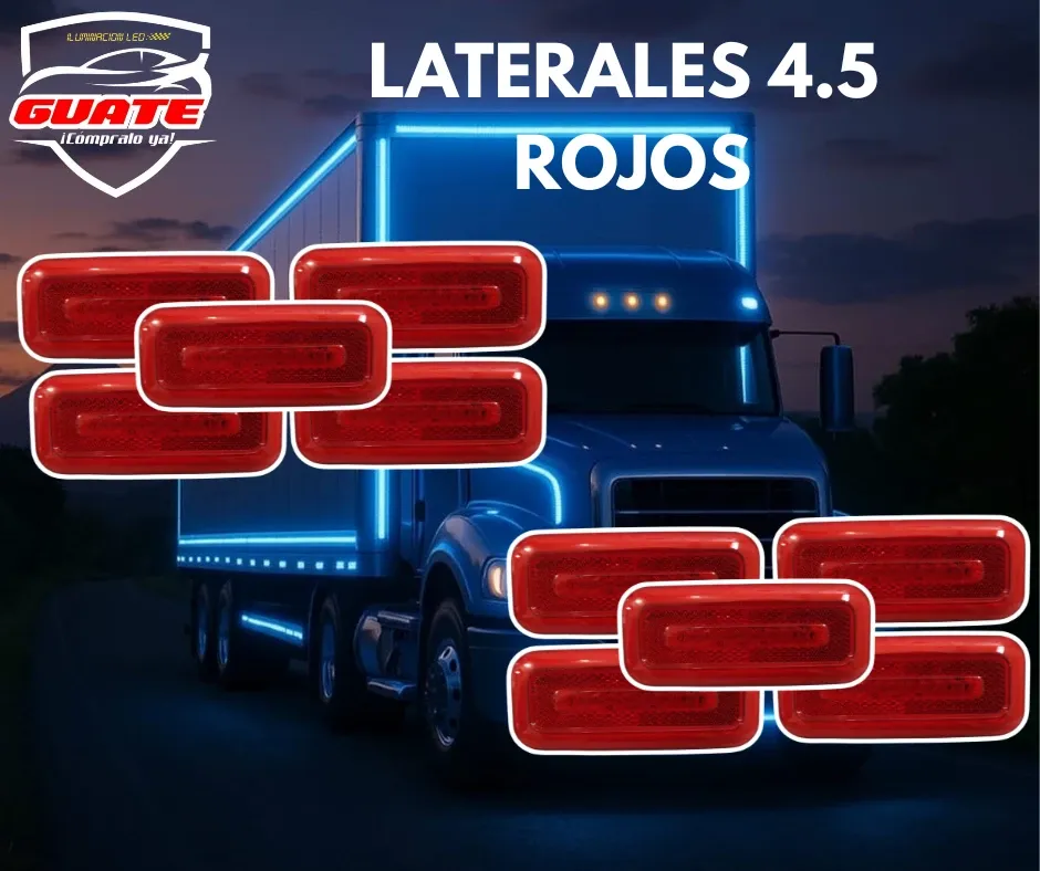LATERALES NEÓN 4.5” ROJOS&nbsp;