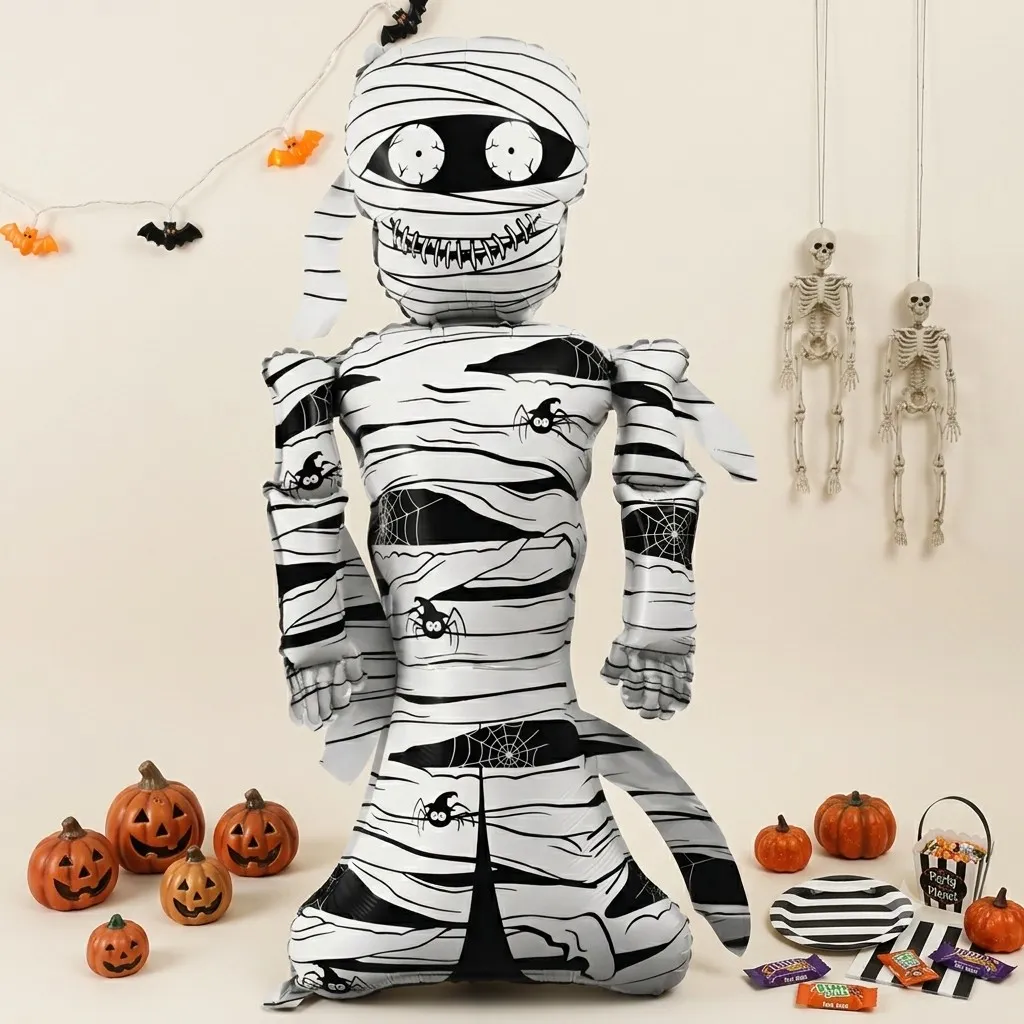 Globo metalizado Halloween momia chica 32x20 cm