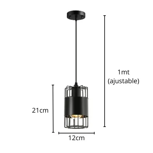 LAMPARA COLGANTE DIMITRI SIMPLE E27 3